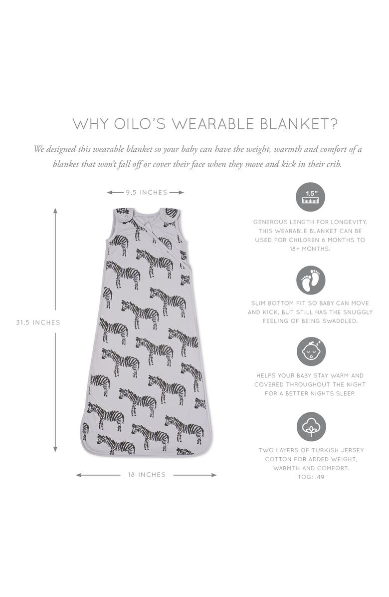Oilo Cotton Jersey Wearable Blanket, Alternate, color, Gray