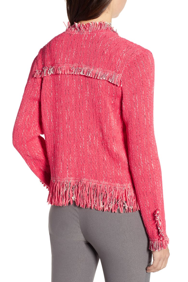Fancy Fringe Jacket, Alternate, color, WATERMELON