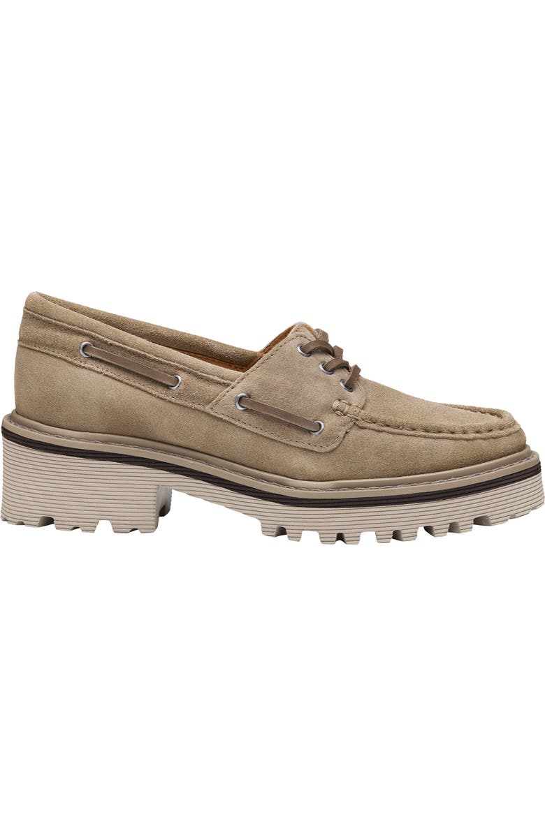 Johnston & Murphy Emmalynn Boat Shoe, Alternate, color, Taupe Suede