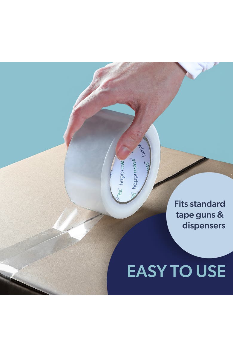 HAPPIMESS Otto Classic Heavy Duty 2" x 110 Yards Per Roll Packing Tape, Clear, Alternate, color, Clear