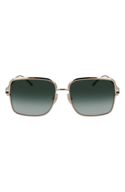 Gancini 57mm Modified Rectangular Sunglasses