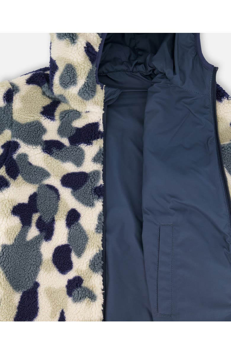 Deux par Deux Kids Unisex Reversible Mid-Season Jacket, Alternate, color, Navy Blue