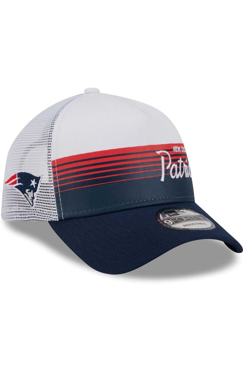 New Era Men's New Era Navy New England Patriots Horizon A-Frame 9FORTY Snapback Hat, Main, color,