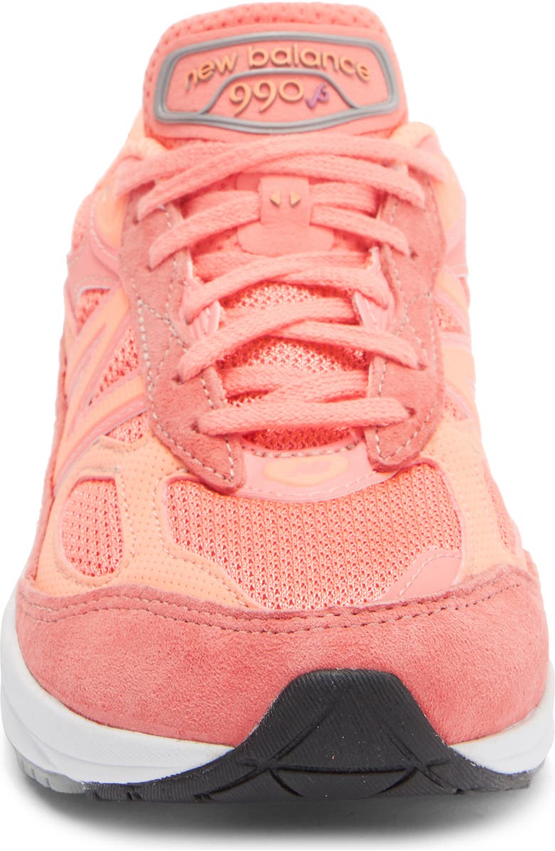 New Balance Gender Inclusive 990 Sneaker, Alternate, color, Sunrise/ Passion Fruit