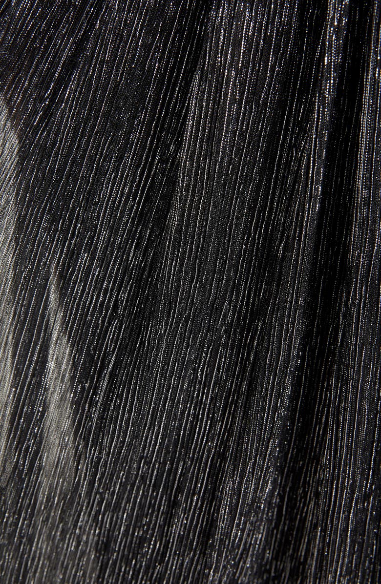 Isabel Marant Étoile Beatrice Pleated Lamé A-Line Skirt, Alternate, color, 
