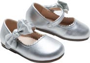 Tulleen Satin Elodie Rhinestone Bow Flats