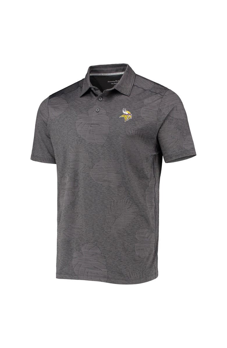 Tommy Bahama Men's Tommy Bahama Gray Minnesota Vikings Palm Coast Delray Frond Allover IslandZone Polo, Alternate, color, 