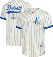 Mitchell & Ness Men's Mitchell & Ness Cream Detroit Lions Final Seconds Vintage Logo Mesh Button-Up Shirt