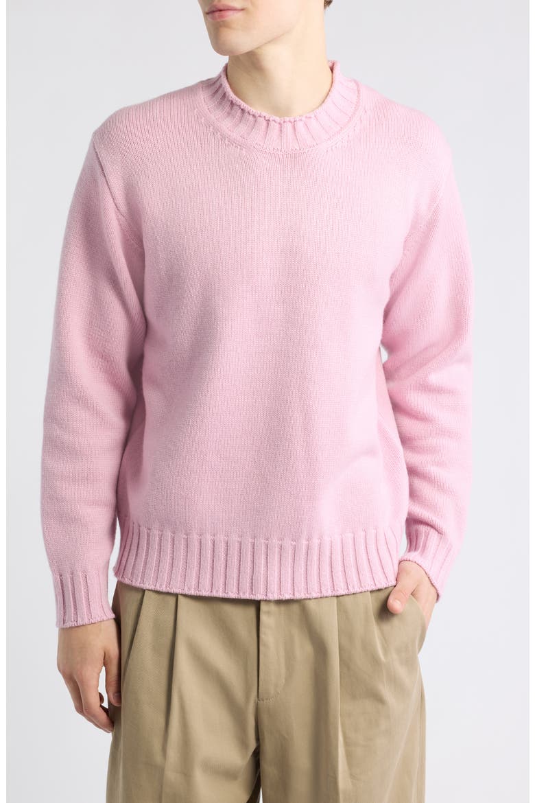 Gender Inclusive Chunky Roll Neck Sweater, Main, color, PALE PINK