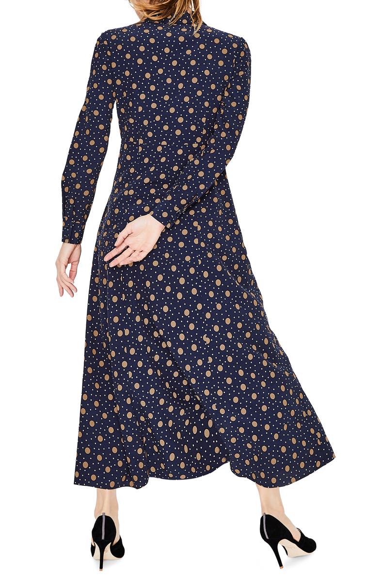 Boden Polka Dot Midi Shirtdress, Alternate, color, 