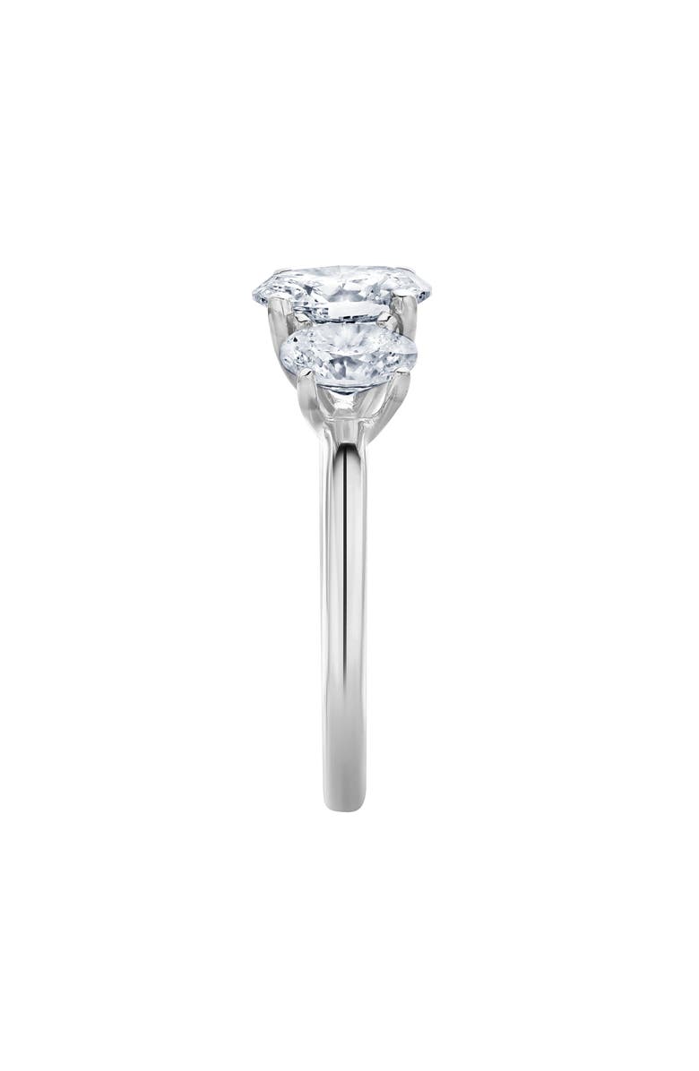 LuvMyJewelry Delila 14K Gold Oval Cut Lab Grown Diamond Trinity Ring - 2 ct, Alternate, color, 14K White Gold