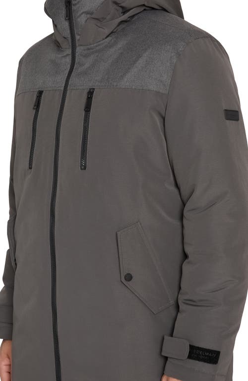 Shop Sam Edelman Expedition Water Resistant Mixed Media Hooded Insulated Coat