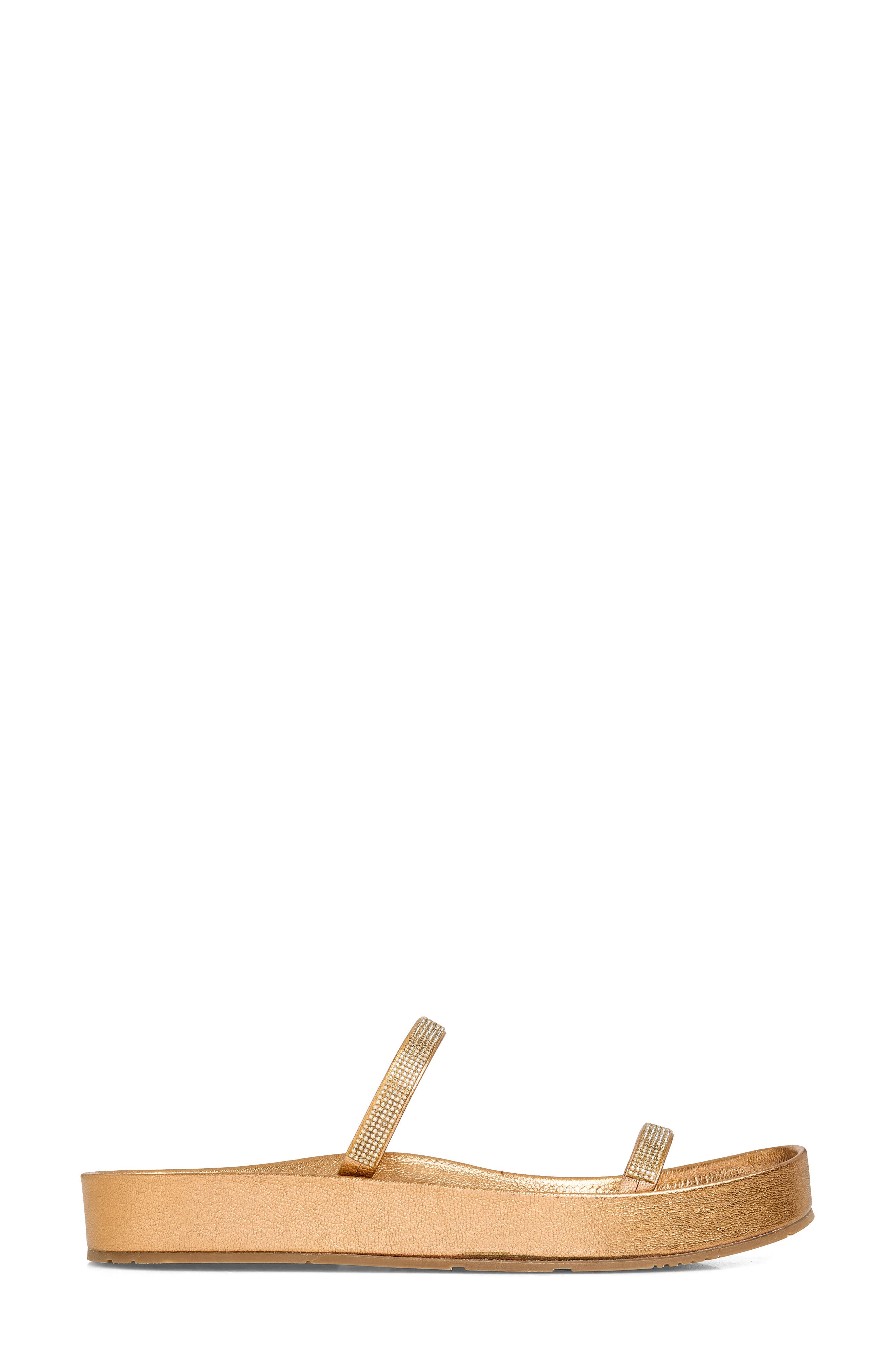 Pedro Garcia Alania Platform Sandal, Alternate, color, Tan Metallic