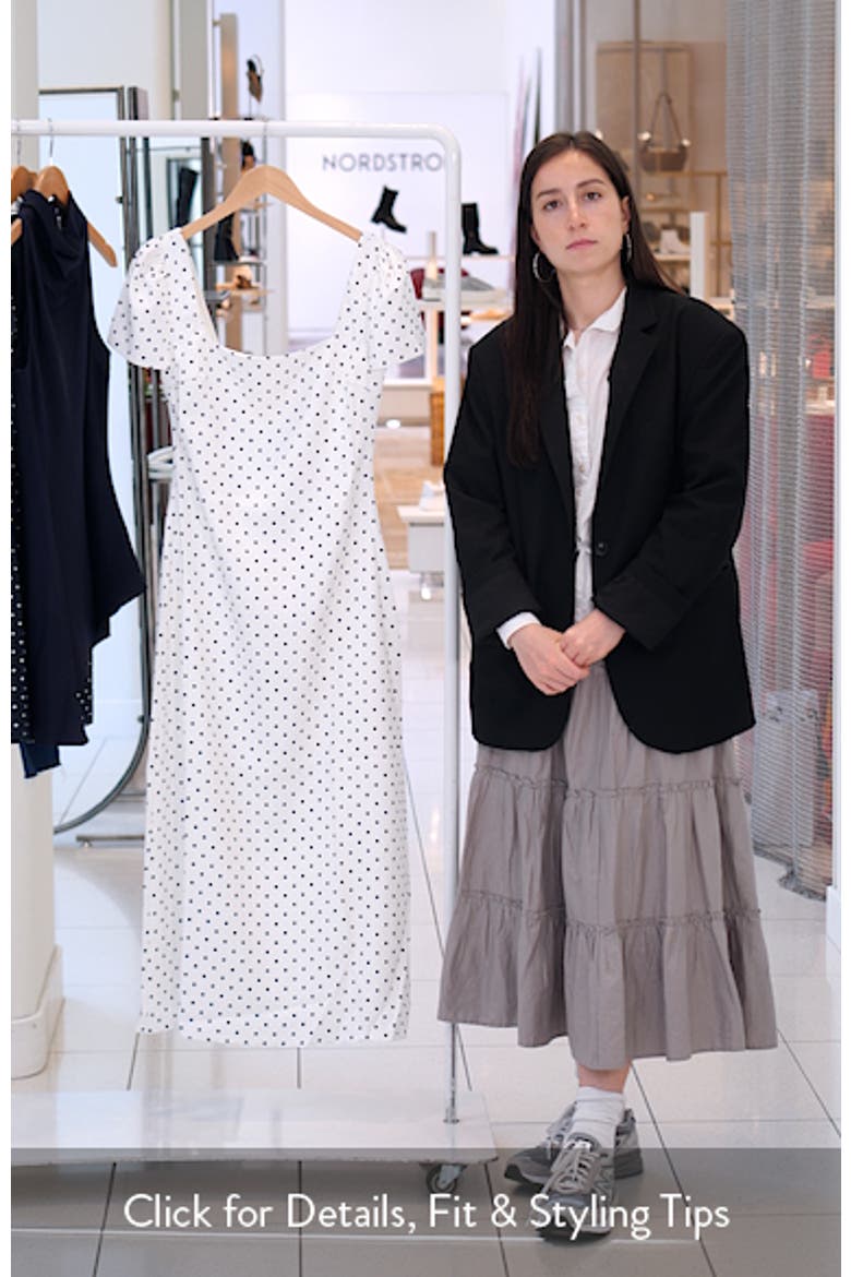 Polka Dot Square Neck Midi Slip Dress video
