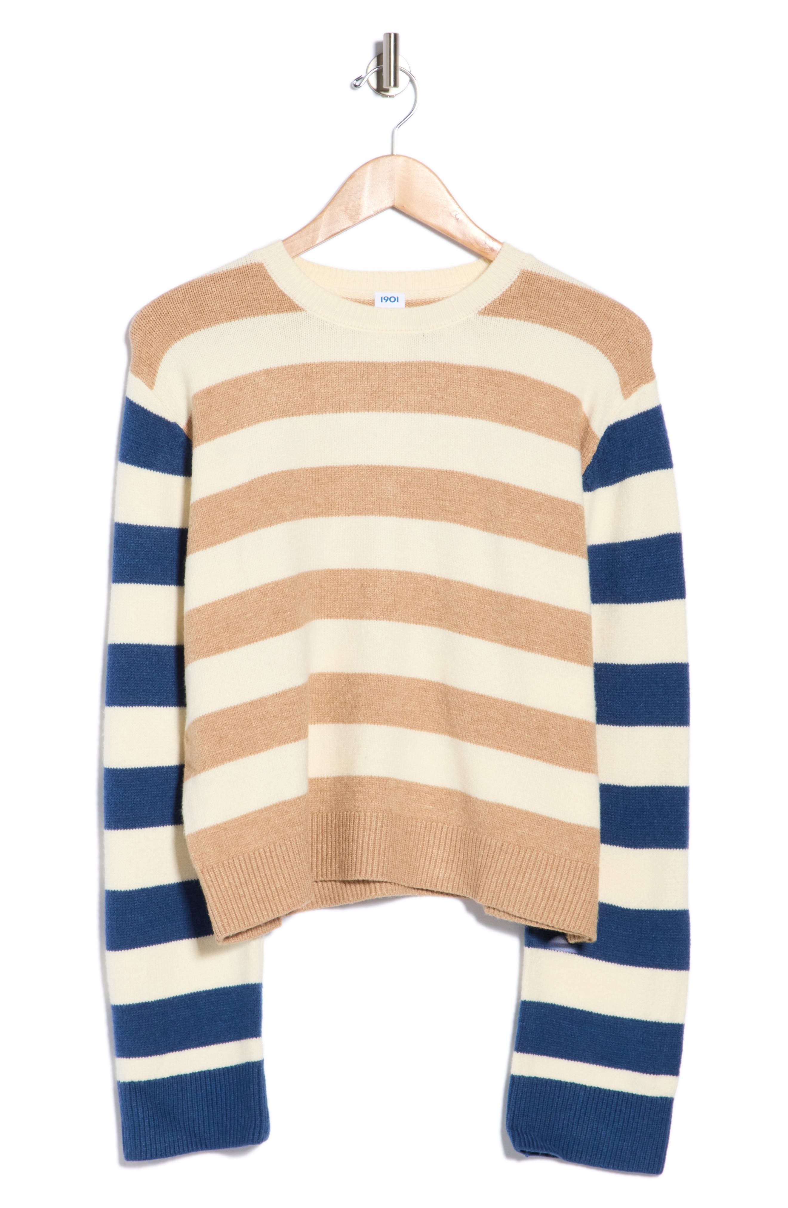 GREY- NAVY MULTI MIA STRIPE