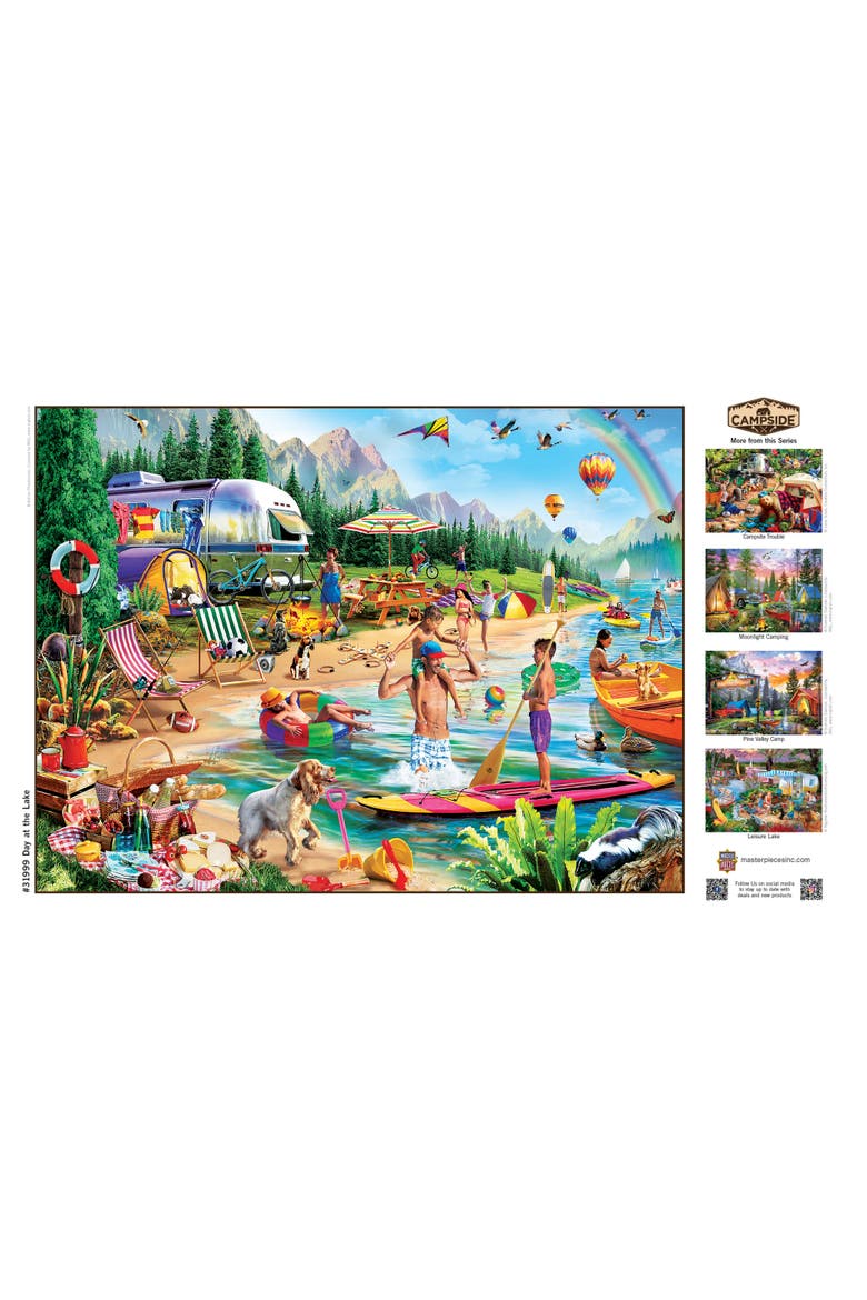 Day at the Lake 300 Piece Jigsaw Puzzle, Alternate, color, Multicolor