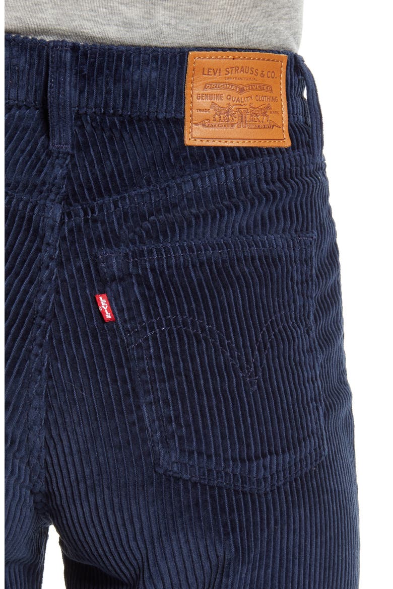 Levi's® Ribcage Wide Leg Corduroy Pants, Alternate, color, NAVY BLUE CORD