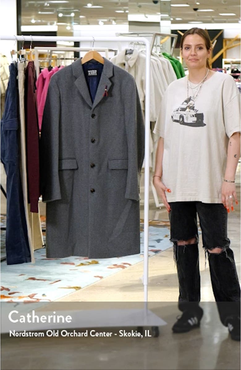 Men's Classic Mélange Wool Blend Overcoat, sales video thumbnail