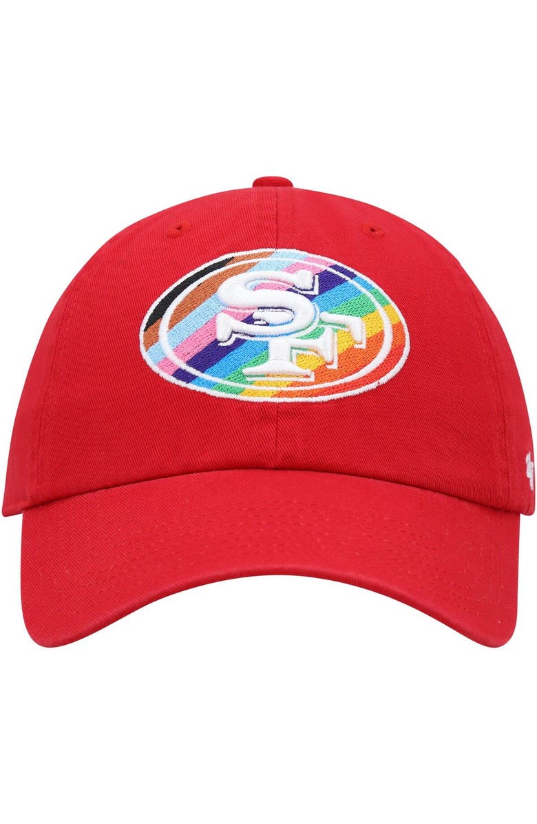 '47 Men's '47 Scarlet San Francisco 49ers Pride Clean Up Adjustable Hat, Alternate, color, 