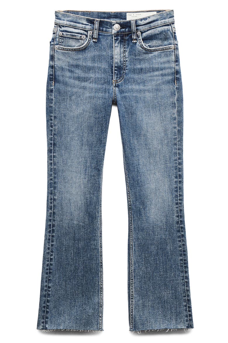 Flexi Peyton Raw Hem Mid Rise Ankle Bootcut Jeans, Alternate, color, WOODSTOCK