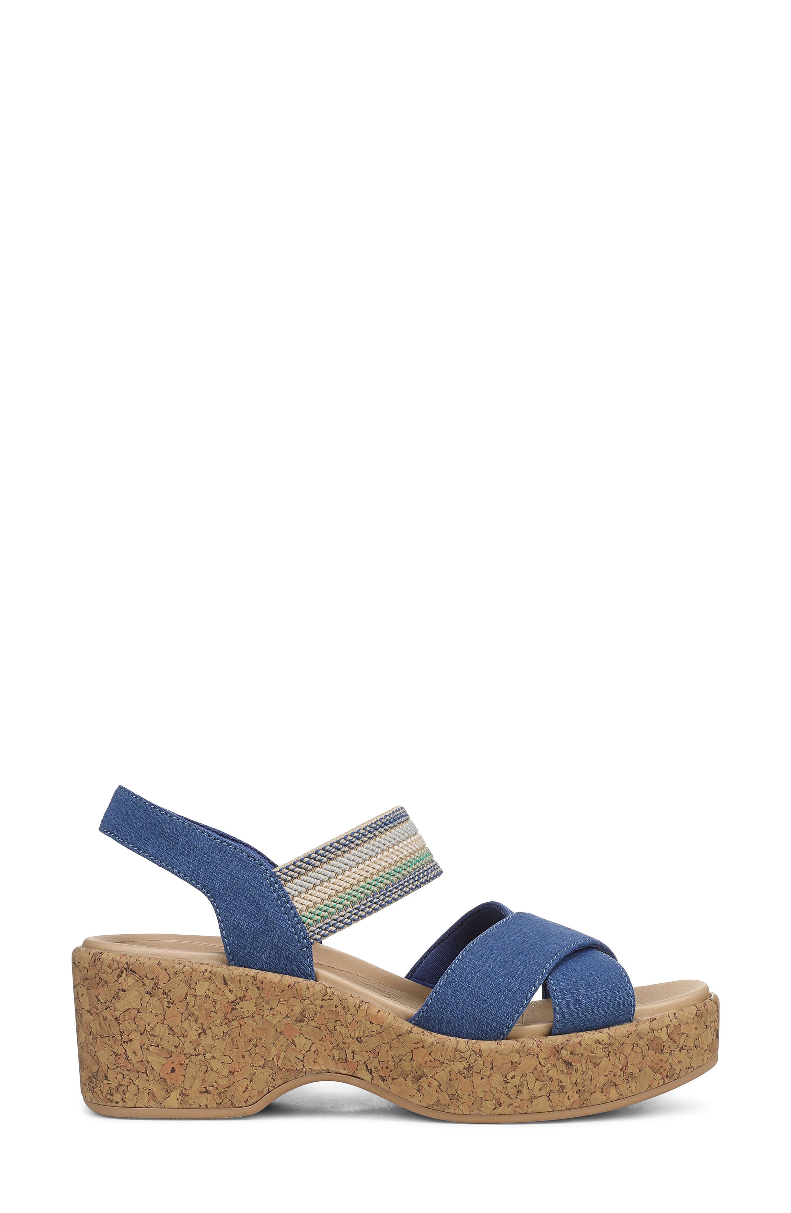 Verity Platform Wedge Sandal, Alternate, color, DEJA VU BLUE