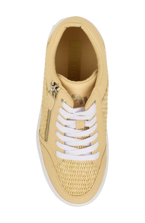 Nine West Tons Lace-up Wedge Sneaker In Light Natural