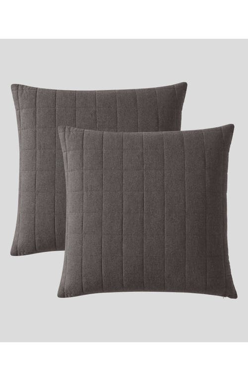 Calvin Klein Home Mélange Cotton Flannel Sham In Dark Brown
