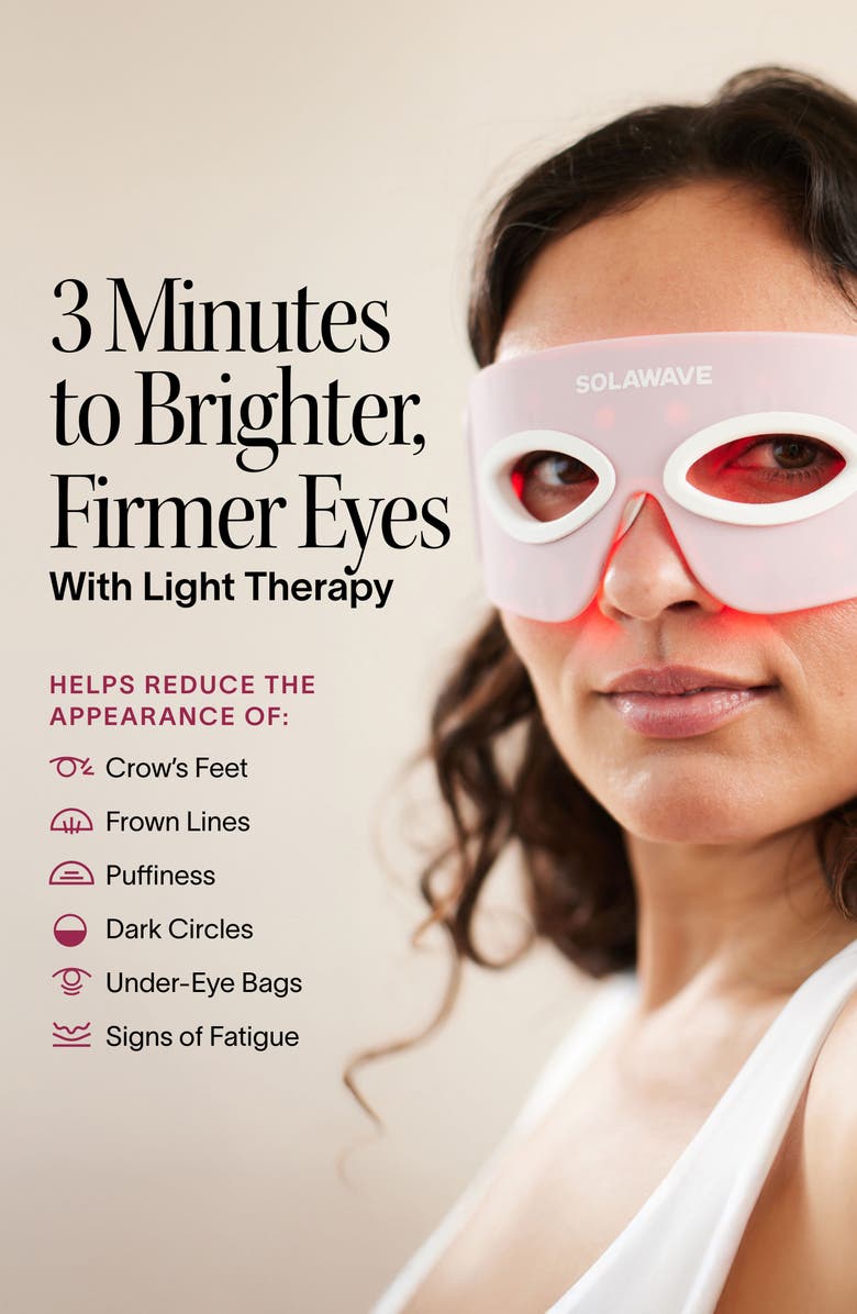 SolaWave Eye Recovery Pro LED Light Therapy Eye Mask, Alternate, color, Pink