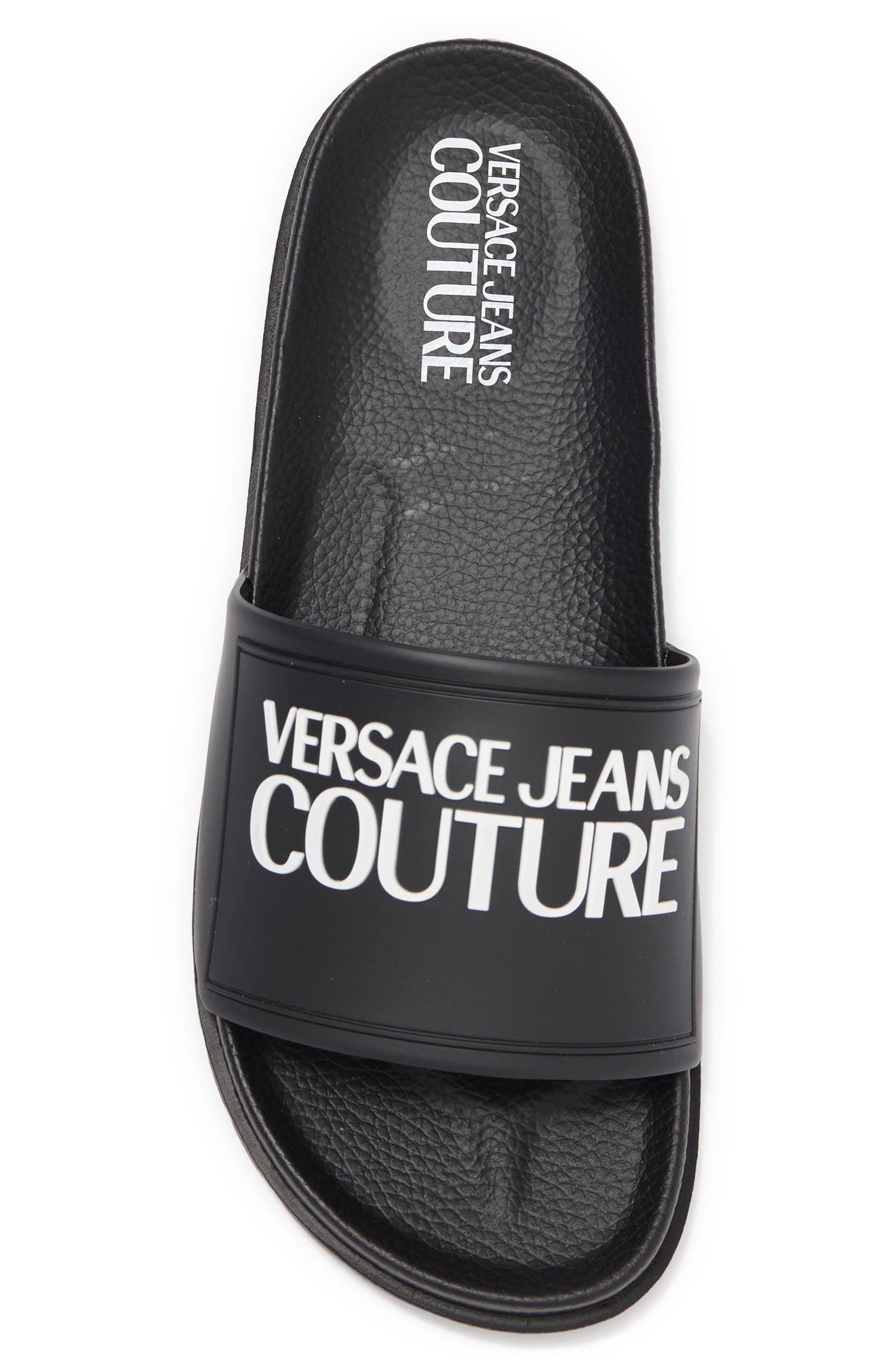 Versace Jeans Signature Slide Sandal, Alternate, color, 