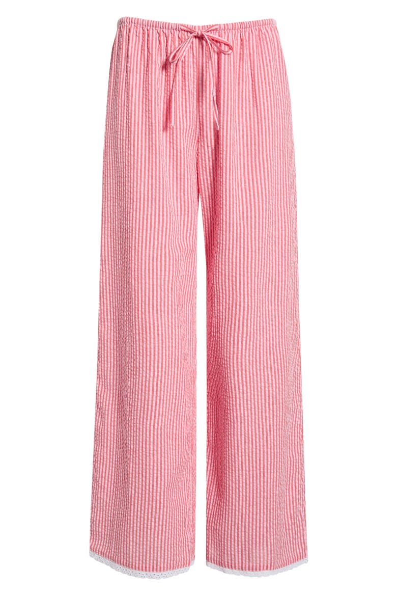 Seersucker Sleep Pants, Alternate, color, CORAL- PINK HICKORY STRIPE