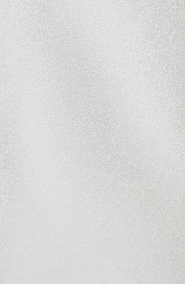 Balmain Belted Leather Biker Jacket, Alternate, color,