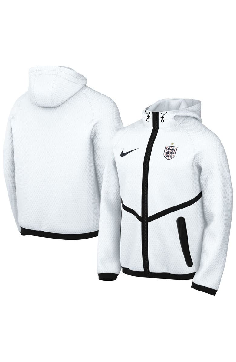 Nike Men's Nike White England National Team 2026 Anthem Mesh Dri-FIT Full-Zip Hooded Jacket, Main, color, White