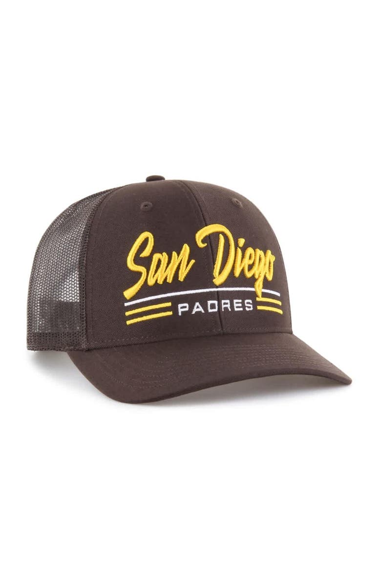'47 Men's '47 Brown San Diego Padres Garner Trucker Adjustable Hat, Alternate, color, Brown
