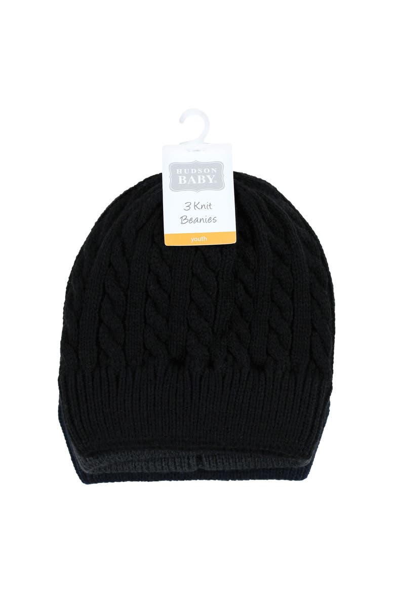 Cozy Knitted Headwear 3Pk, Alternate, color, Black Blue