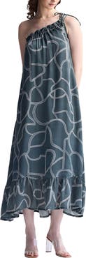 Reistor One Shoulder Midi Dress