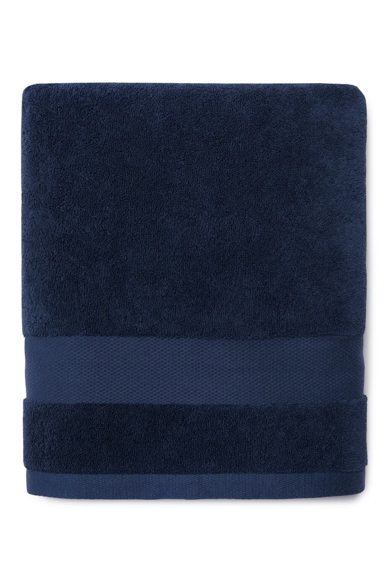 Bello Nuovo Combed Cotton Bath Towel, Main, color, NAVY