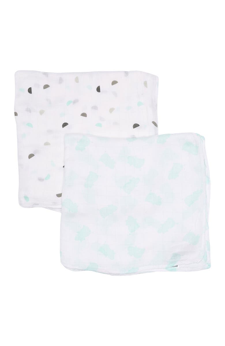 Petit Lem Printed Swaddle Baby Blanket - Pack of 2, Main, color, 