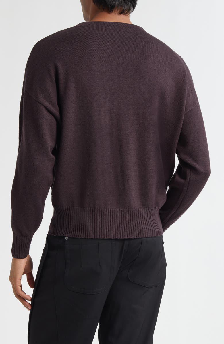 KIKO KOSTADINOV Vig Multi Collar Wool & Silk Sweater, Alternate, color, Dark Brown/ Pine/ Lilac