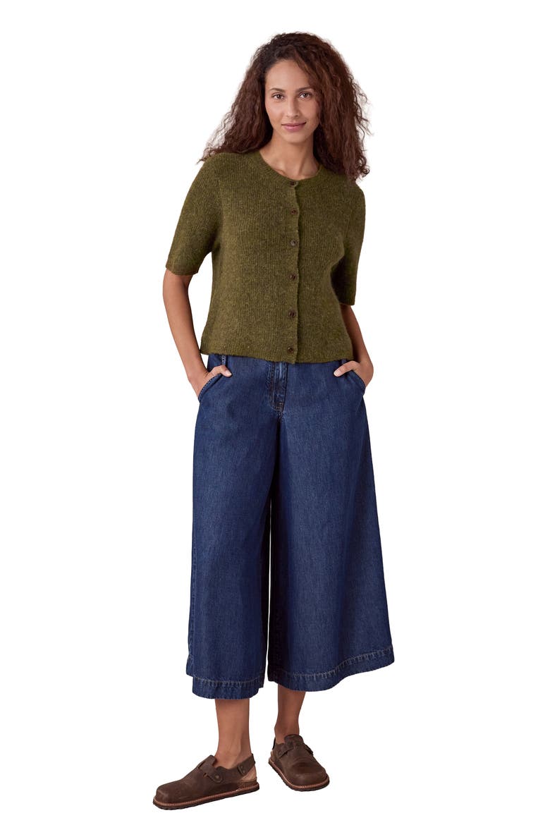 Alpaca Blend Short Sleeve Top, Alternate, color, Olive
