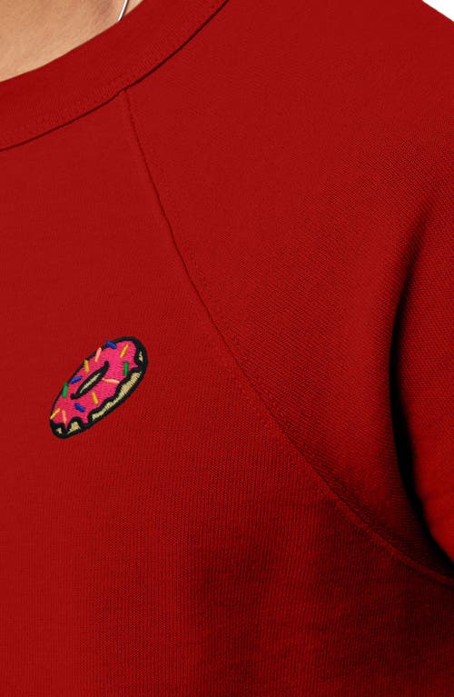 Dalix Donut Fleece Sweatshirt In Red