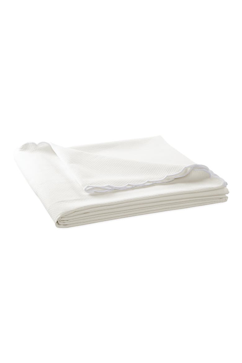 Diamond Piqué Coverlet, Main, color, BONE