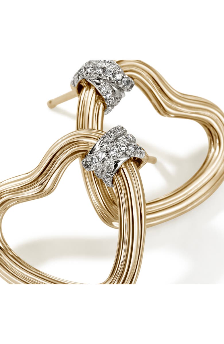 John Hardy Bamboo Collection Heart Stud Earrings, Alternate, color, 