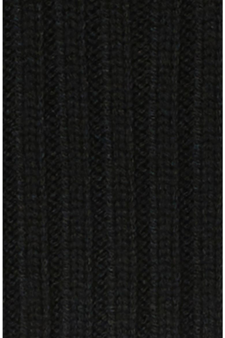 Zac Sequin Cable Stitch Virgin Wool Blend Sweater, Alternate, color, BLACK
