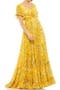 Flounce Sleeve Floral Maxi Dress