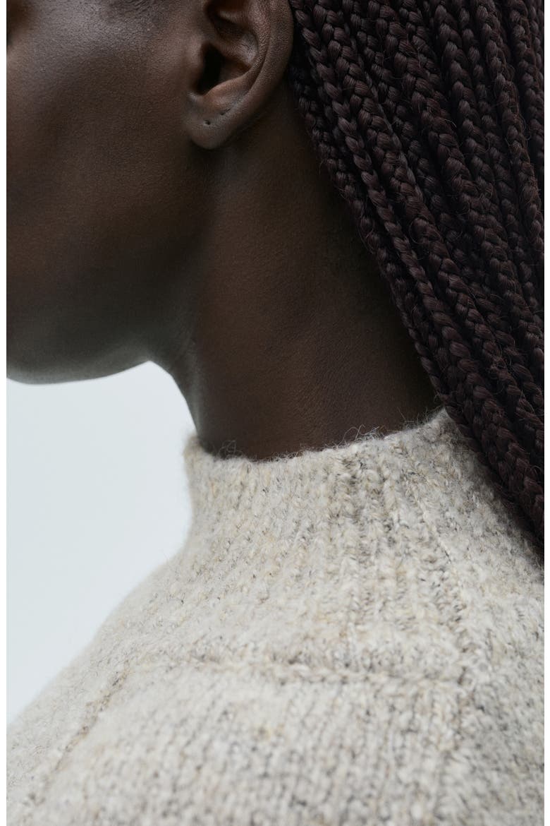 Perkins Mock Neck Sweater, Alternate, color, SAND