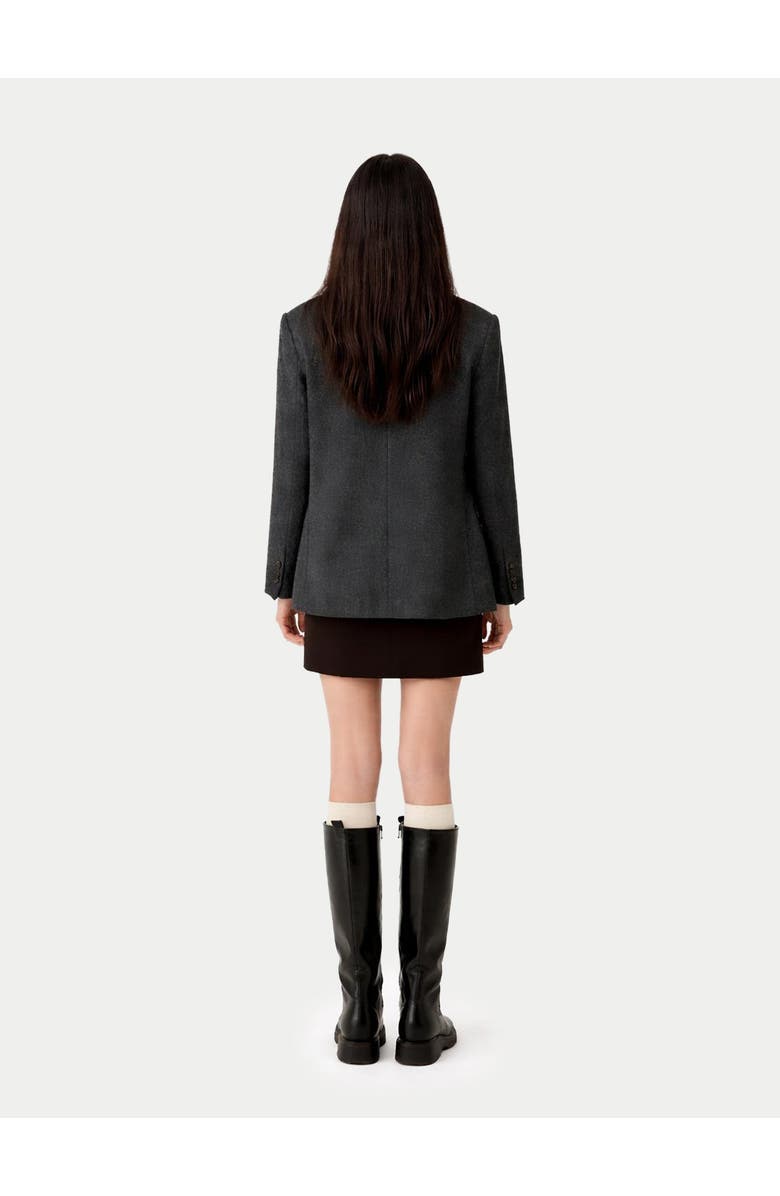 GOBI Mongolian Cashmere Double-Breasted Cashmere Blazer, Alternate, color, Charcoal