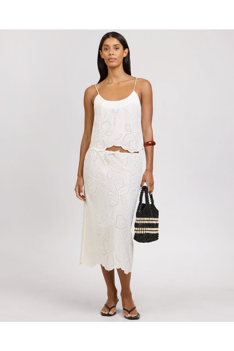 Scallop Cami Top, Main, color, White