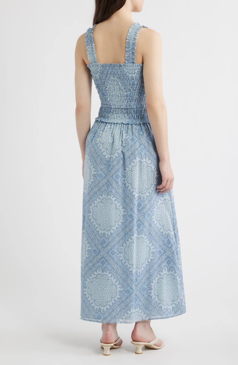 Hill House Home The Azalea Nap Cotton Maxi Dress, Alternate, color, Paisley Scarf Dusty Blue
