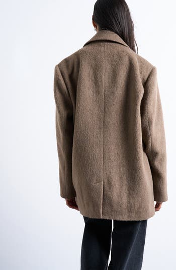 Three-Button Brushed Coat