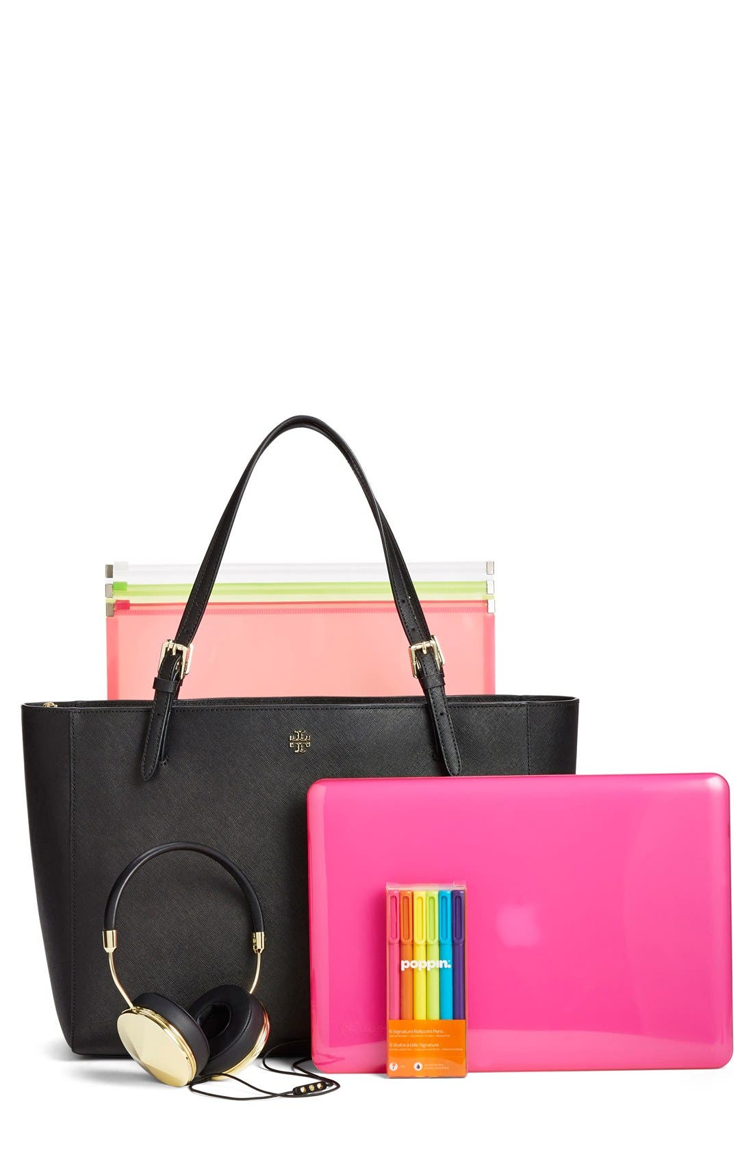 'York' Buckle Tote, Alternate, color, BLACK